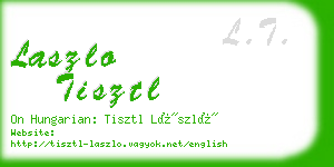 laszlo tisztl business card